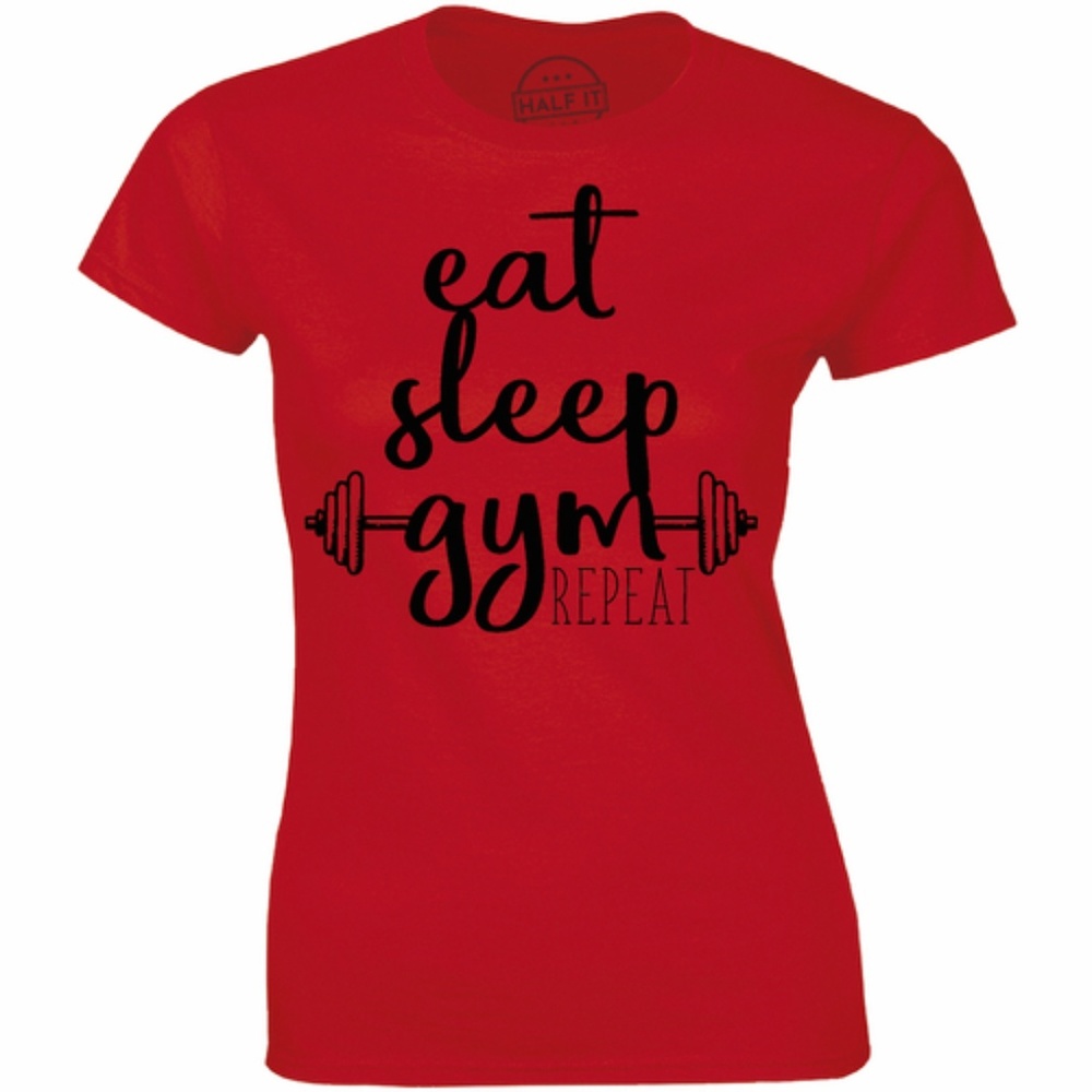 Eat Sleep Gym Repeat Work Out Instructor T-shirt